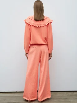 blouse en maille à maxi col