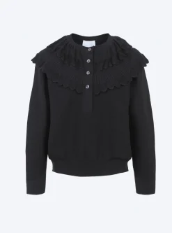 blouse en maille à maxi col