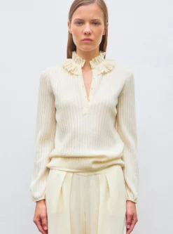 blouse maille mini-chevrons