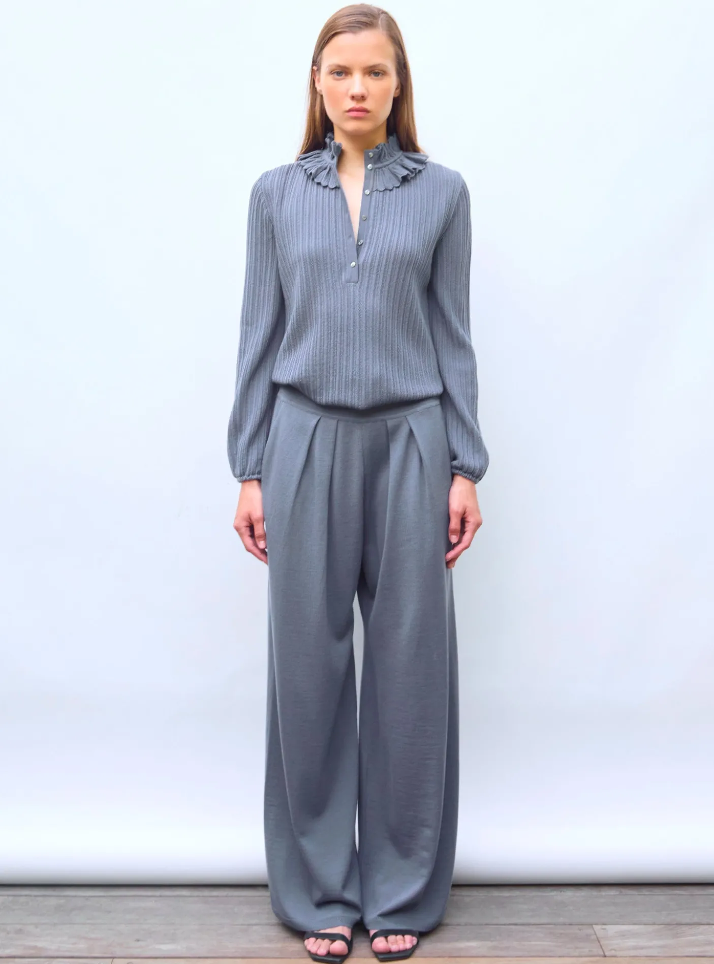 blouse maille mini-chevrons