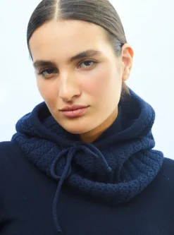 cagoule en maille torsadée