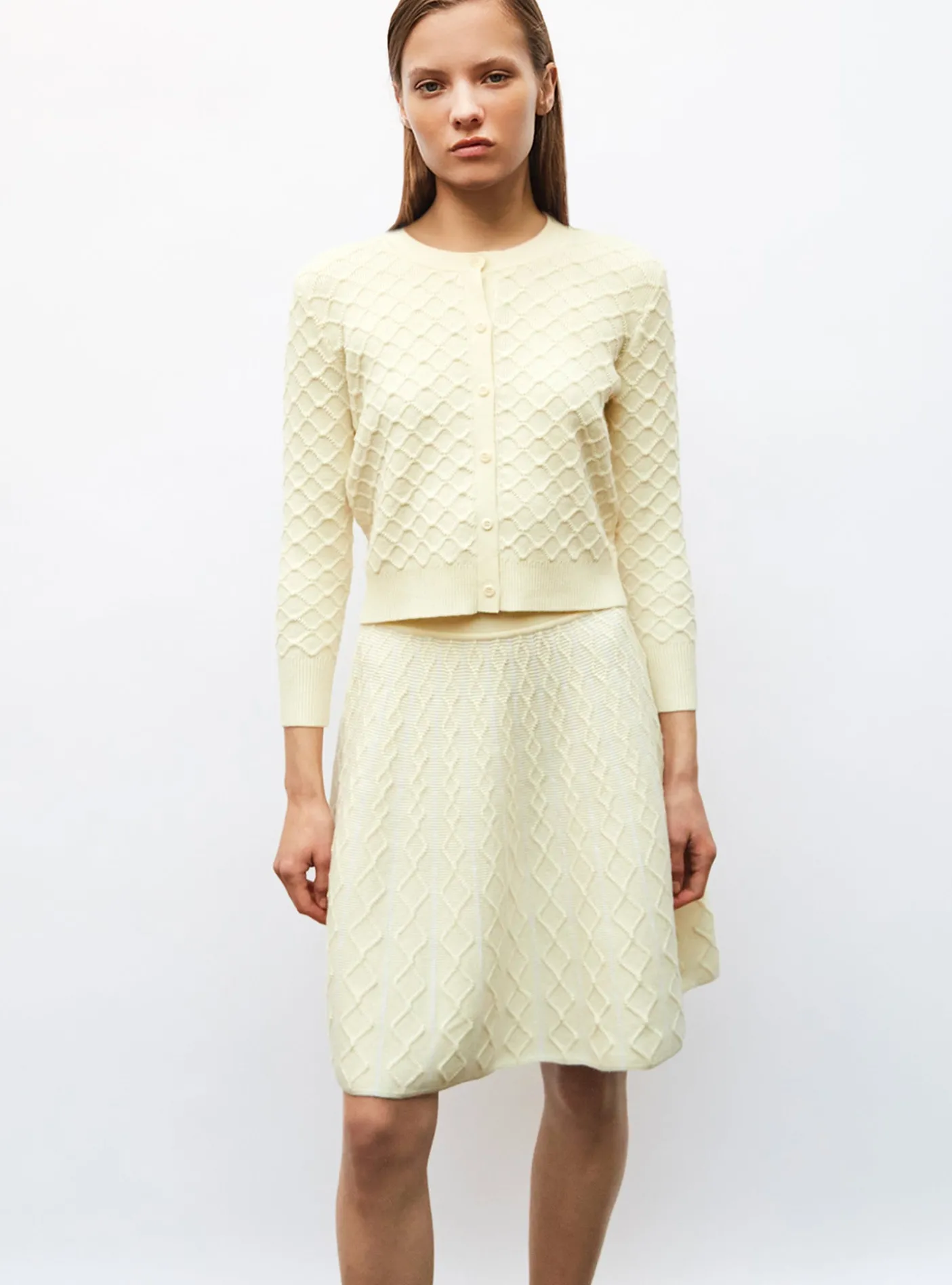 cardigan maille boutis