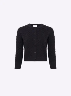 cardigan maille boutis