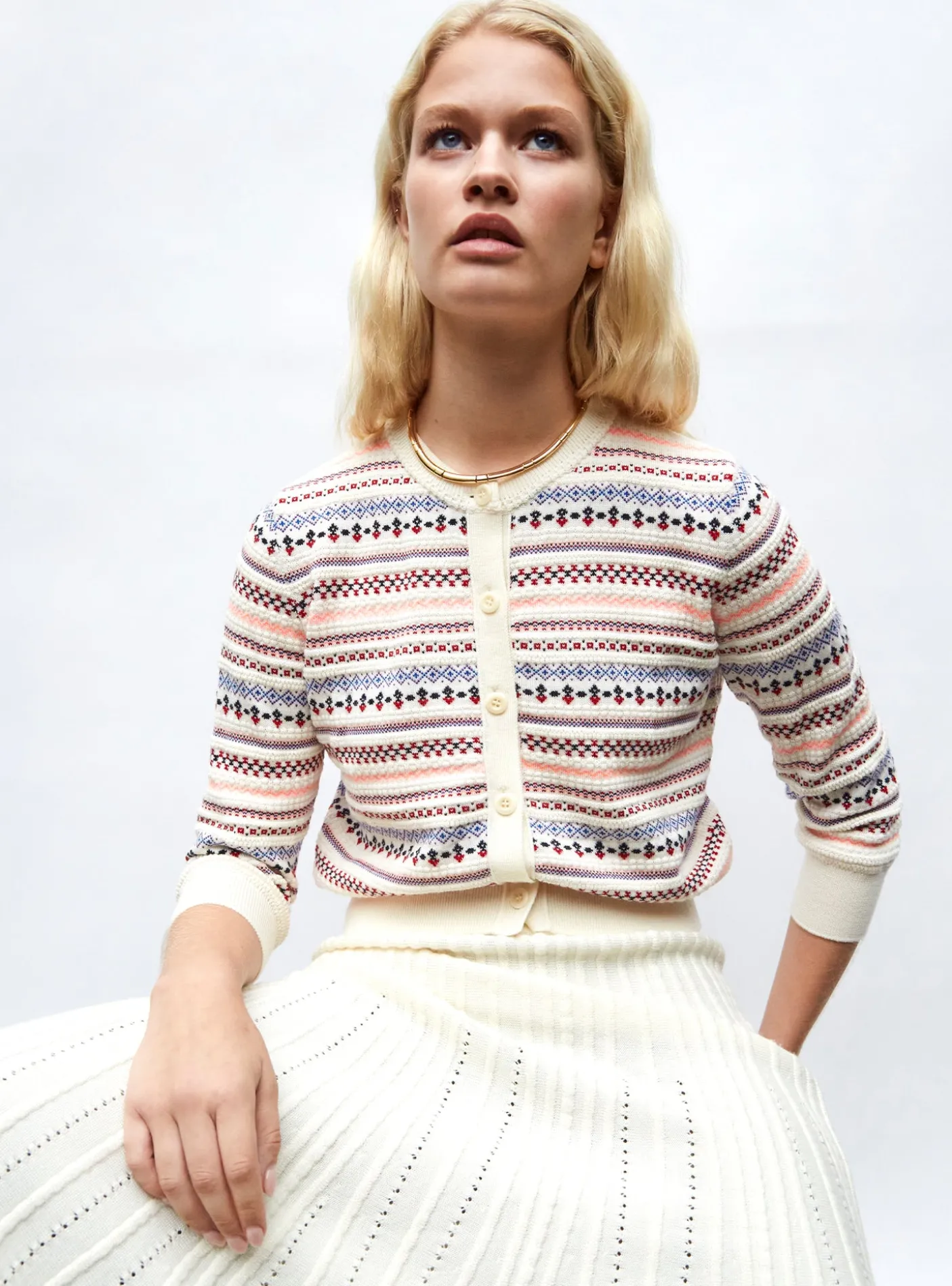 cardigan maille jacquard fair isle