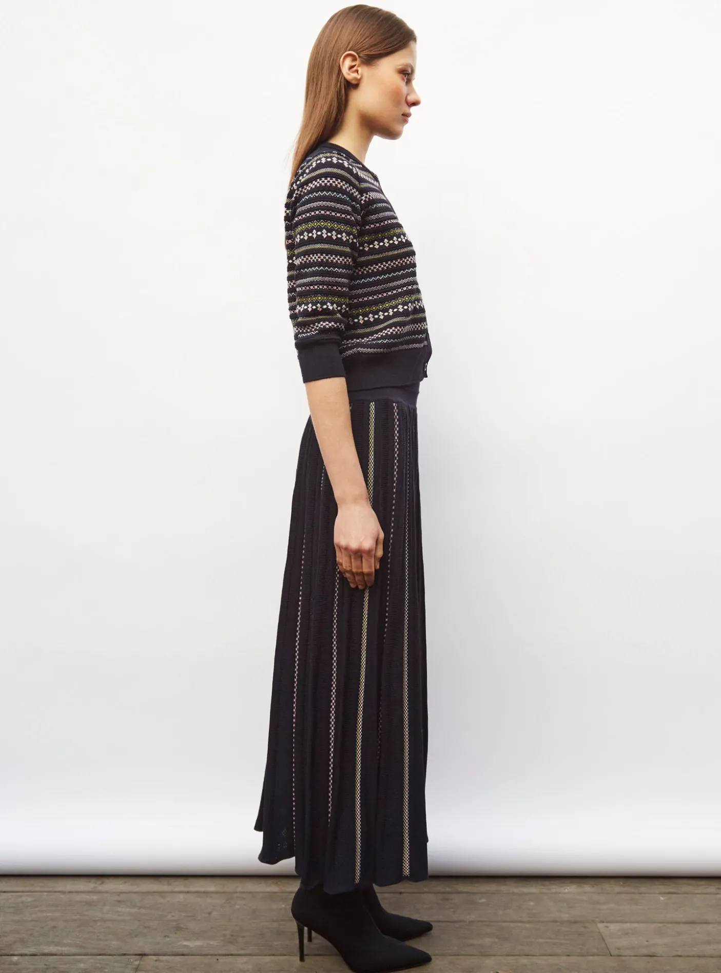 cardigan maille jacquard fair isle