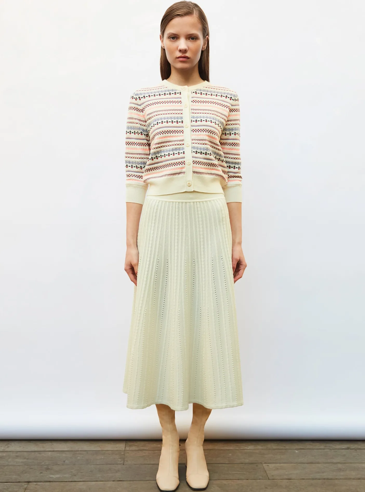 cardigan maille jacquard fair isle