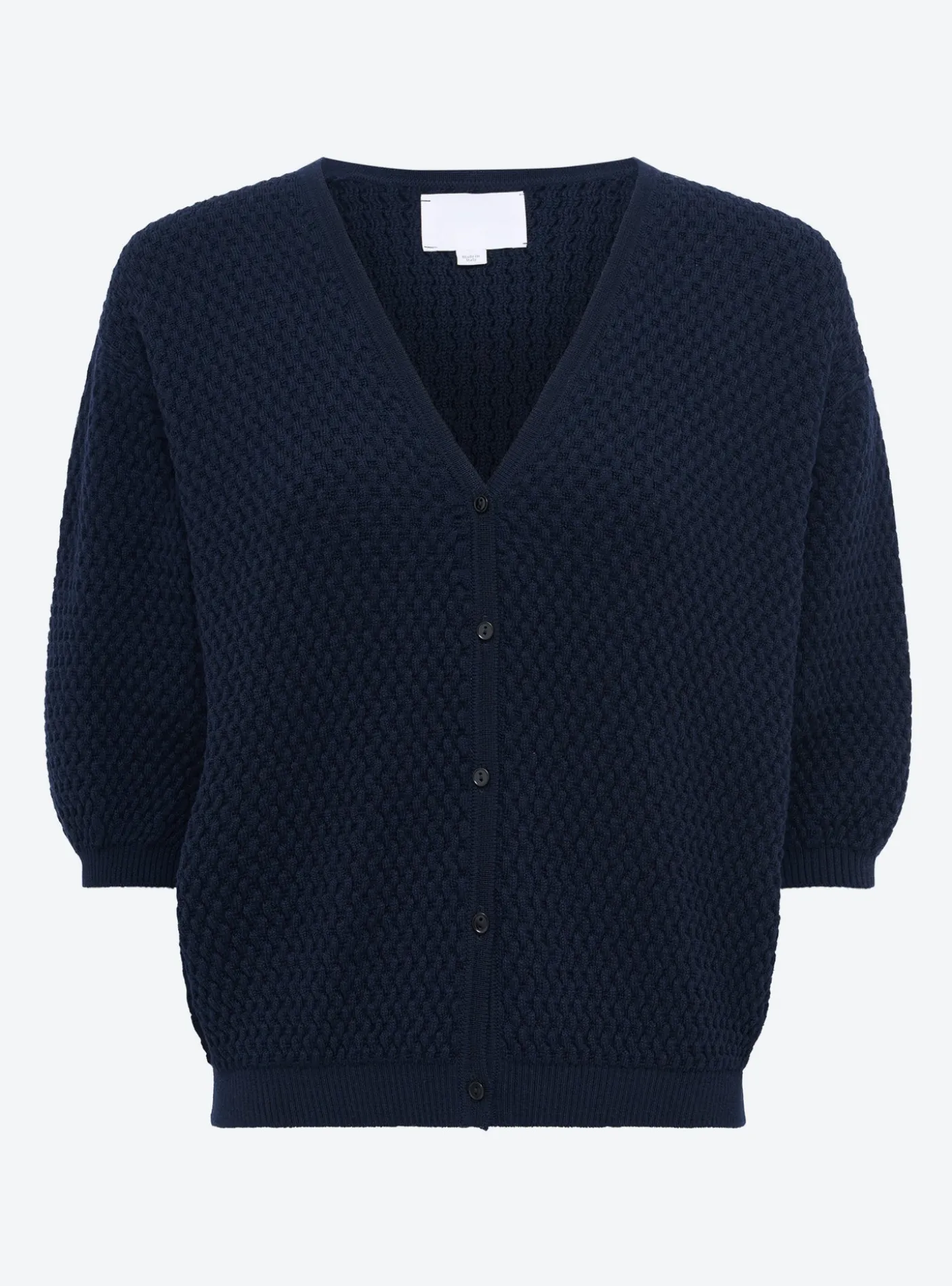 cardigan v maille cloquée