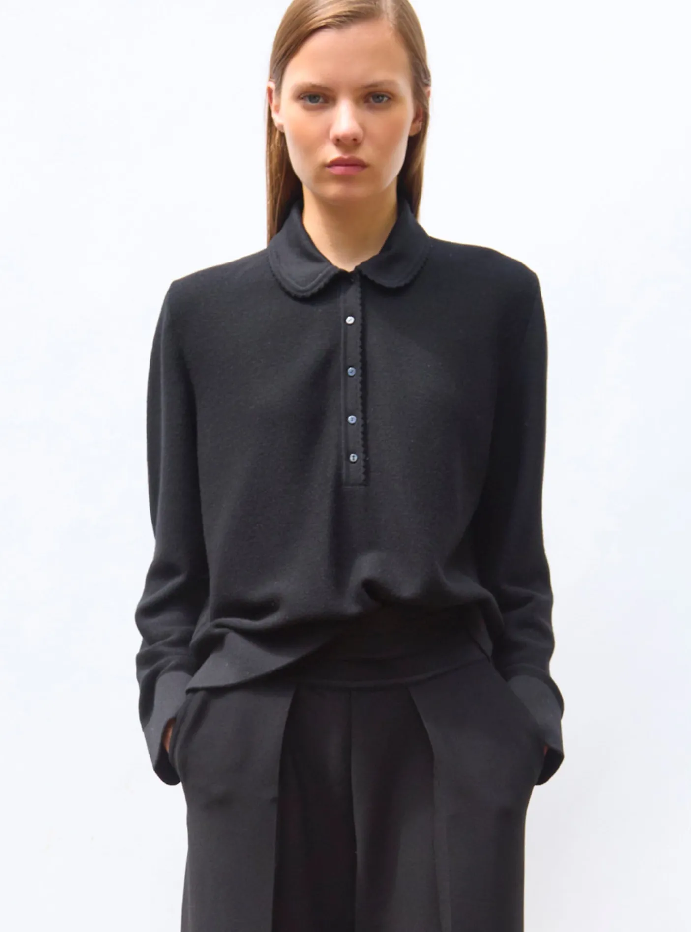 chemise maille col croquet