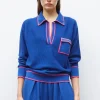 chemise maille col gansé