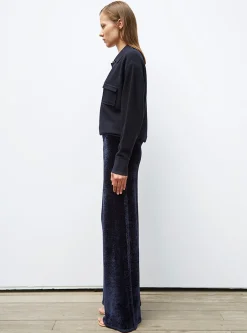 chemise maille col gansé