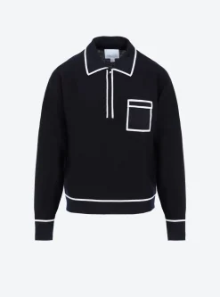 chemise maille col gansé