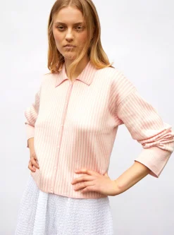 chemise maille fines rayures
