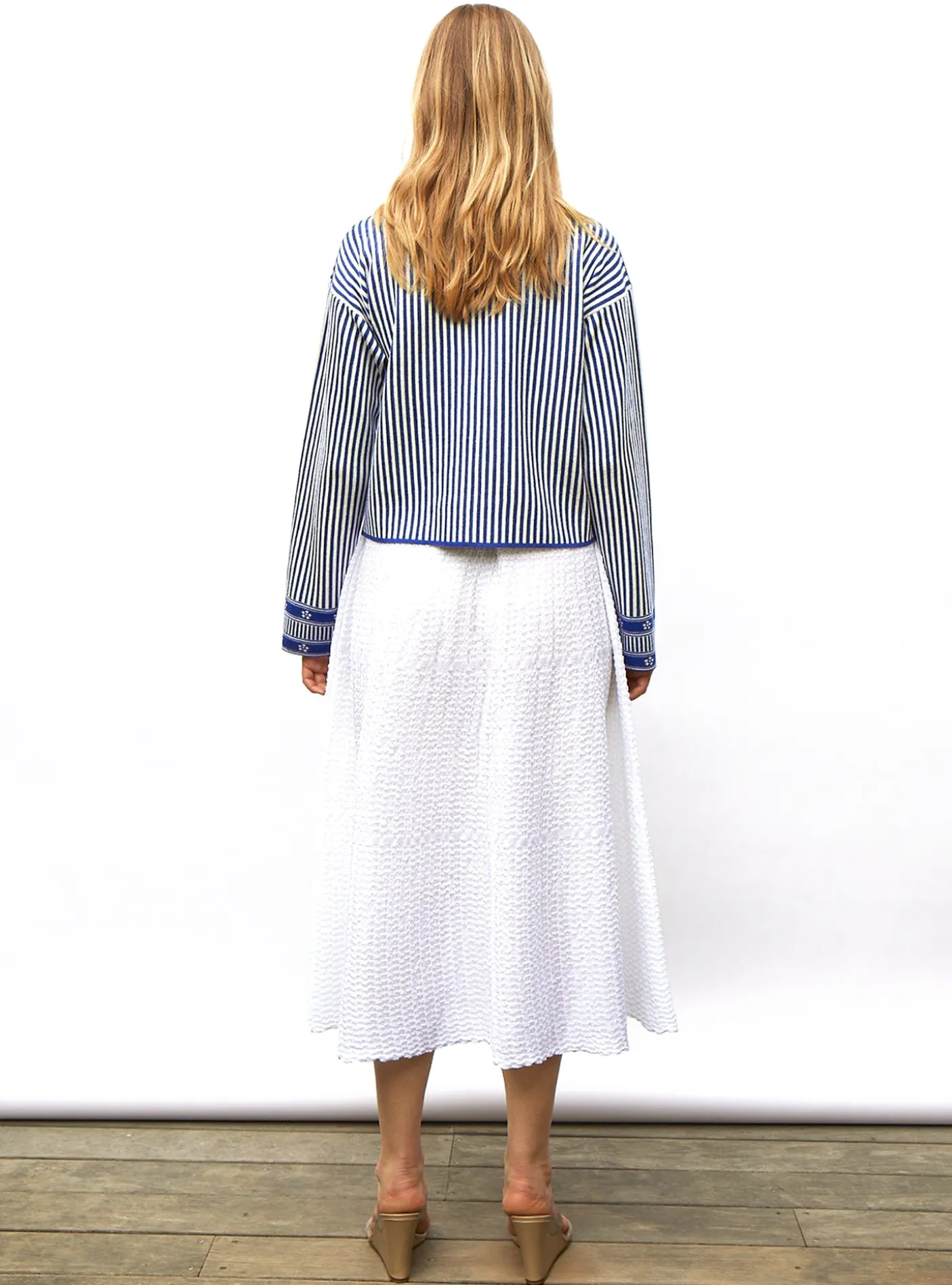 chemise maille fines rayures