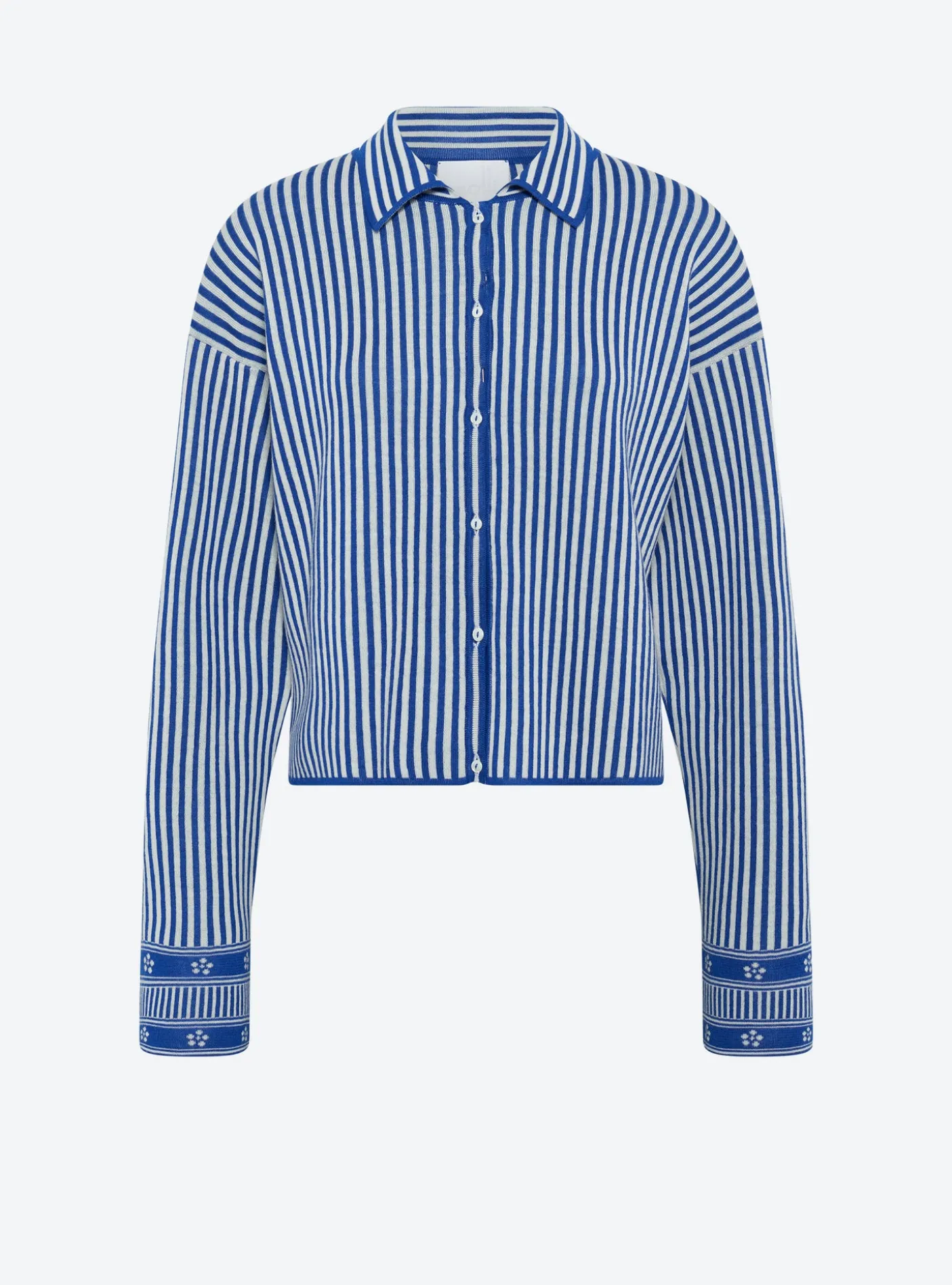 chemise maille fines rayures
