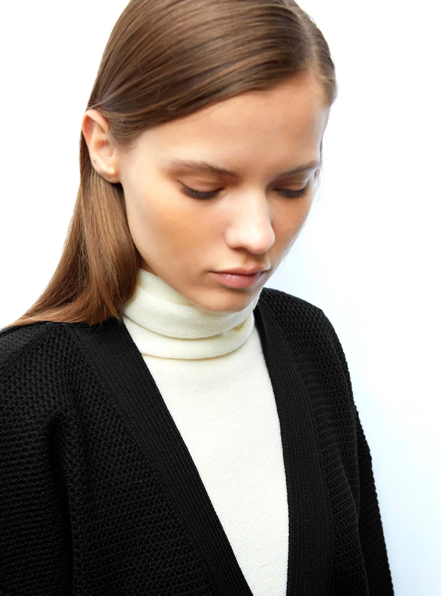 grand cardigan en maille ondulée