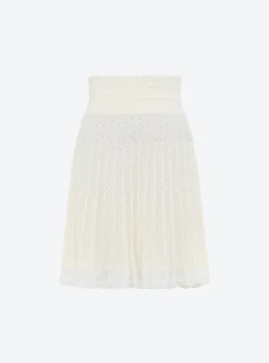 jupe courte maille chevron