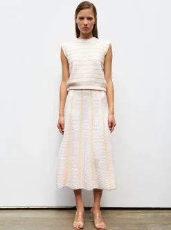 jupe en maille panier tressé
