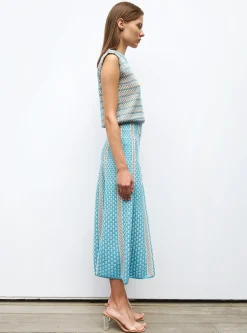 jupe en maille panier tressé
