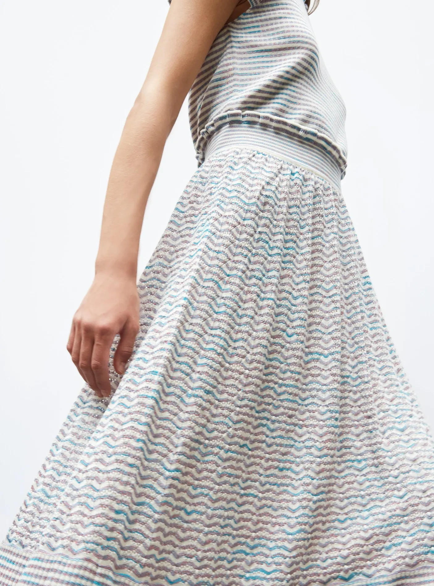jupe fluide papier marbré