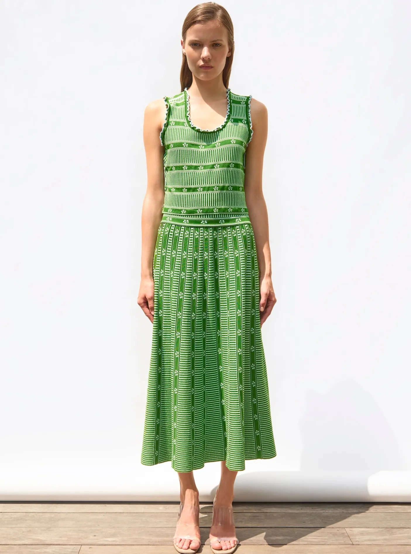 jupe jacquard mini fleurs