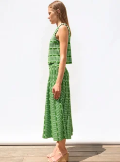 jupe jacquard mini fleurs