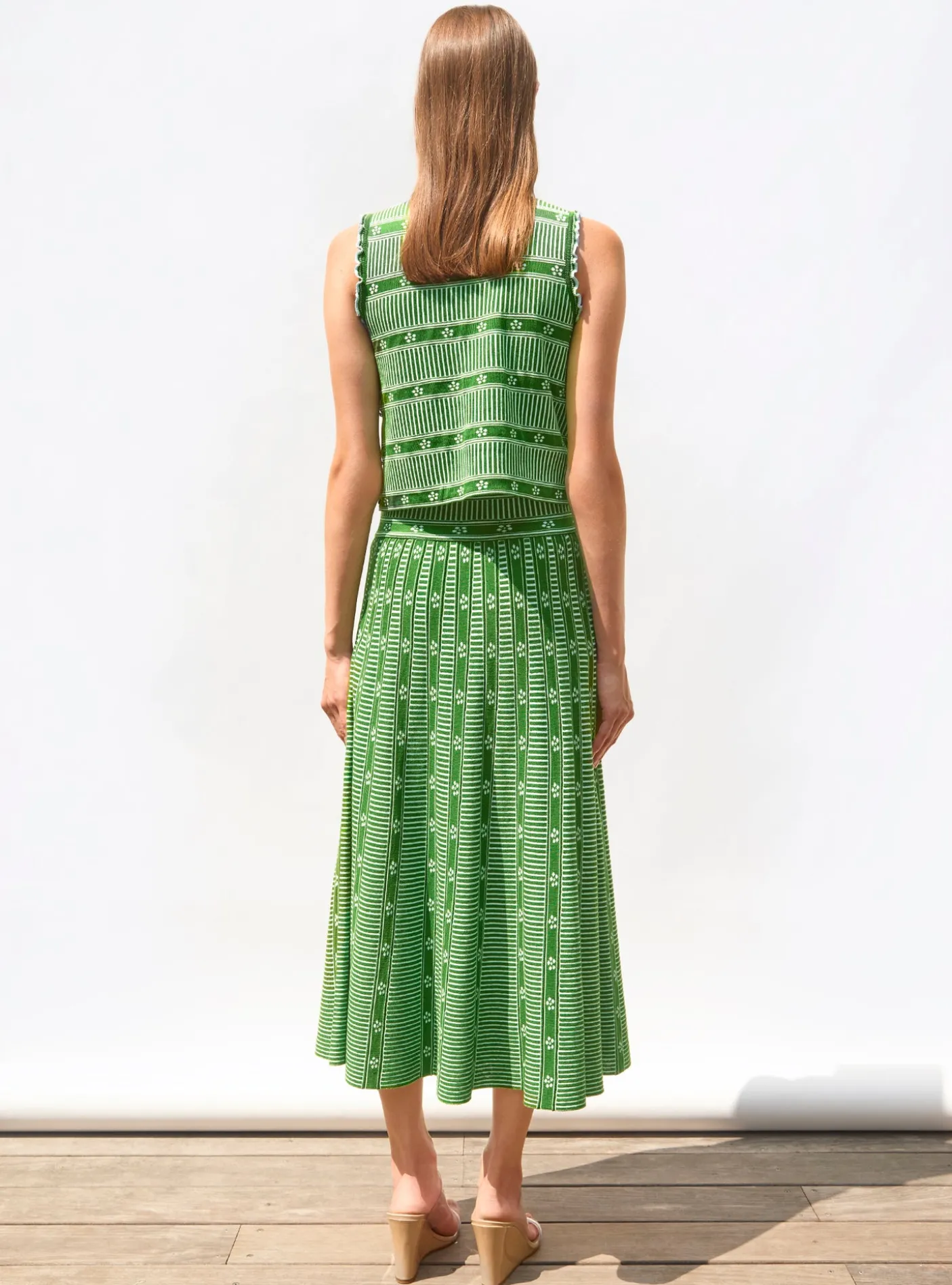 jupe jacquard mini fleurs