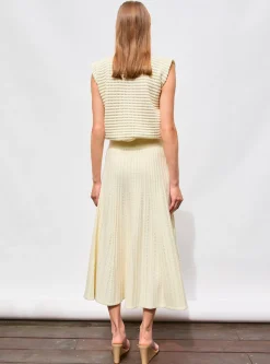 jupe longue maille bijou