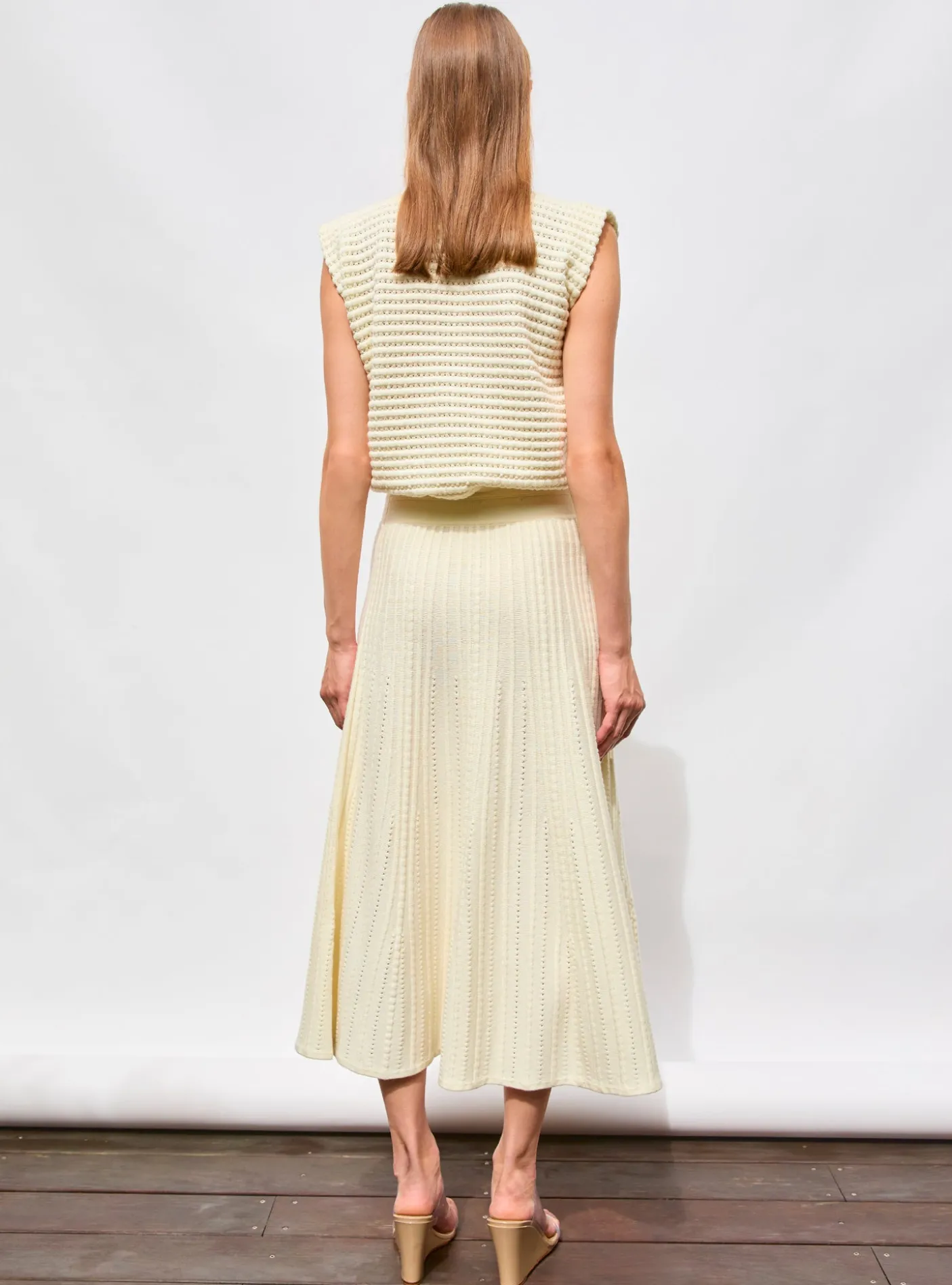 jupe longue maille bijou