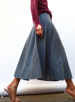 jupe longue maille résille