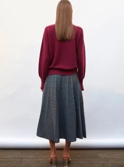 jupe longue maille résille