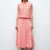 jupe longue maille zellige multicolore