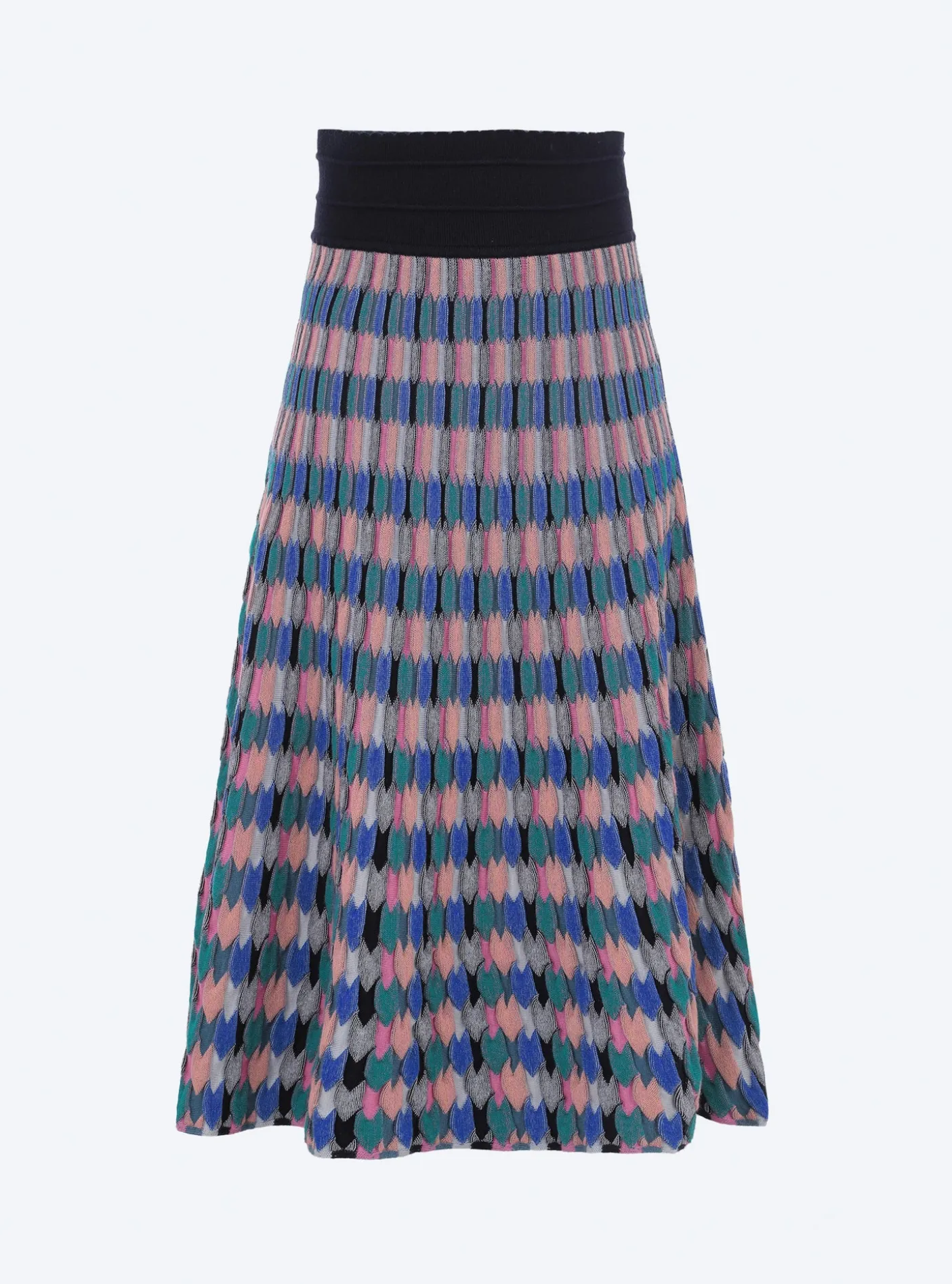 jupe longue maille zellige multicolore