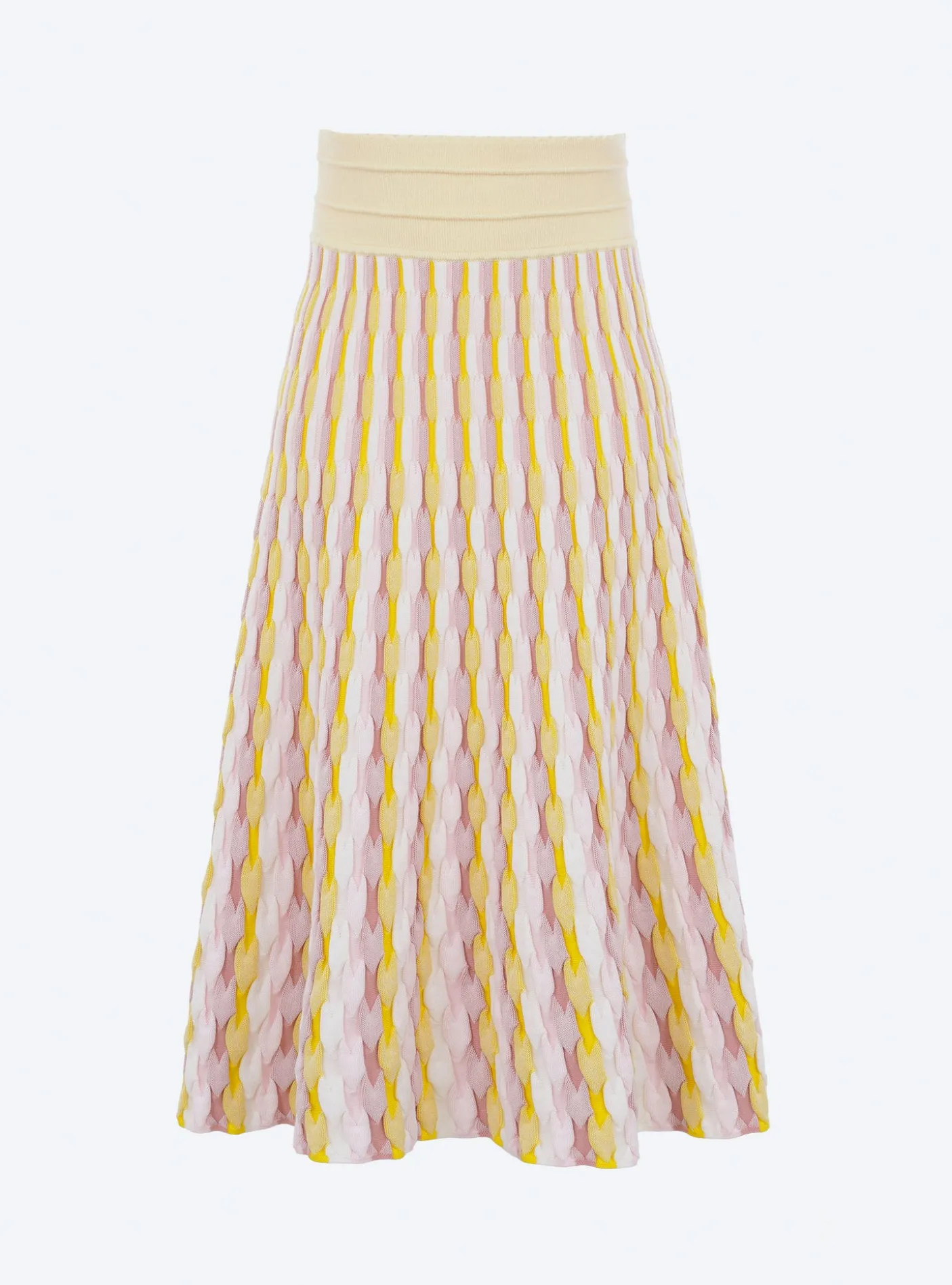 jupe longue maille zellige multicolore