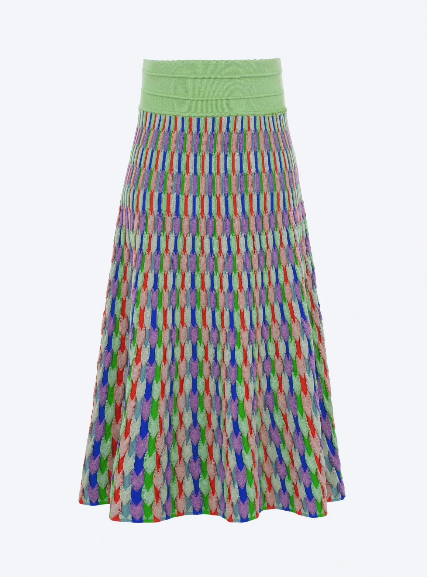 jupe longue maille zellige multicolore
