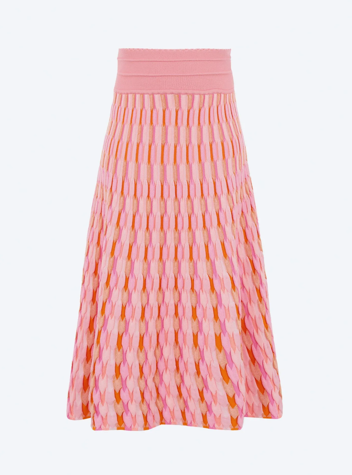 jupe longue maille zellige multicolore