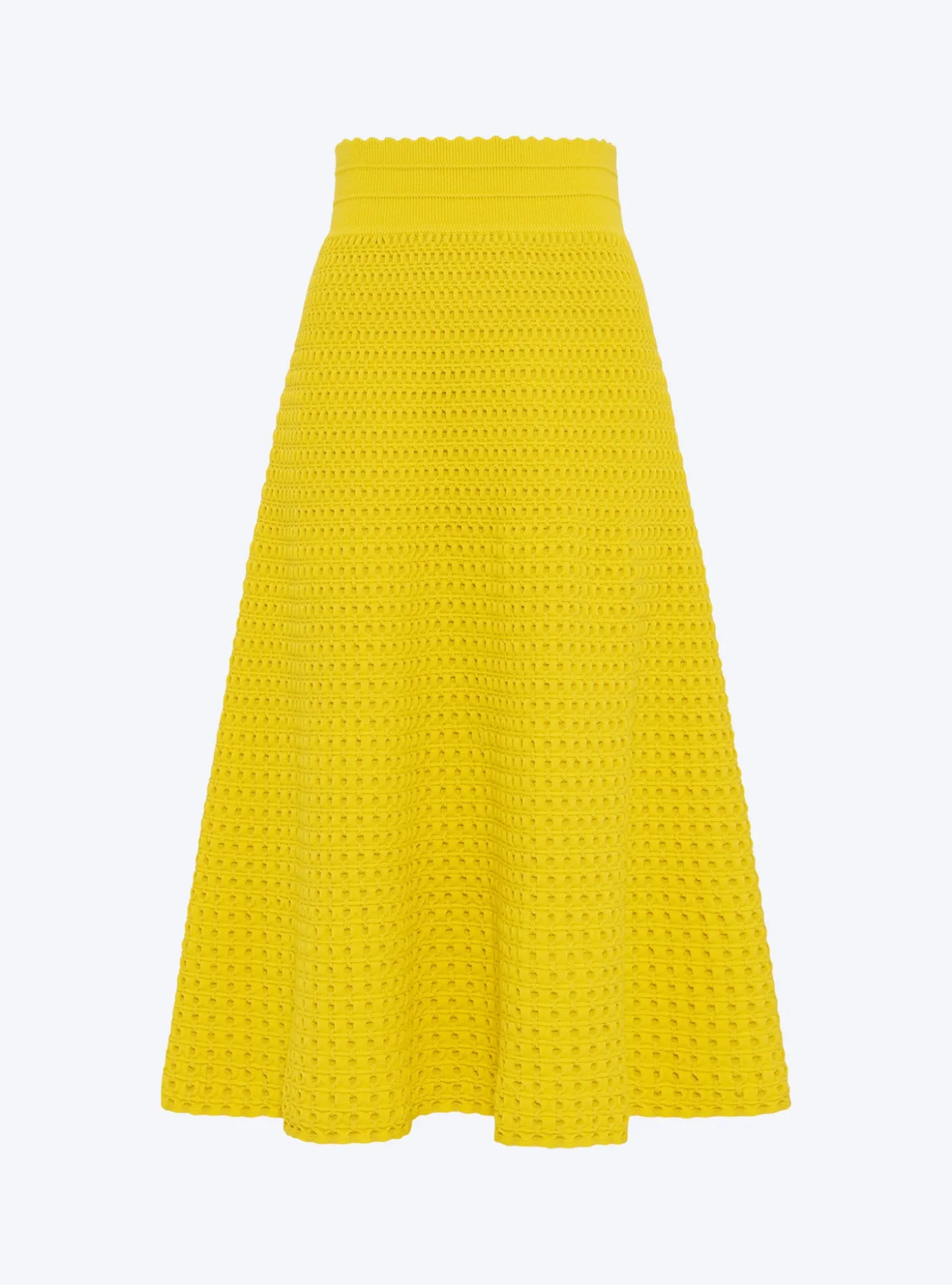 jupe midi maille smockée