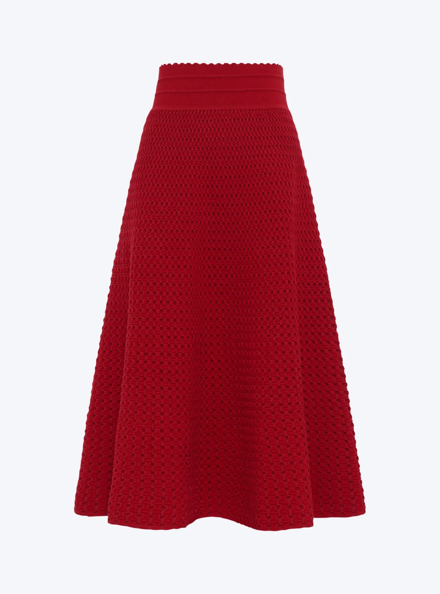 jupe midi maille smockée