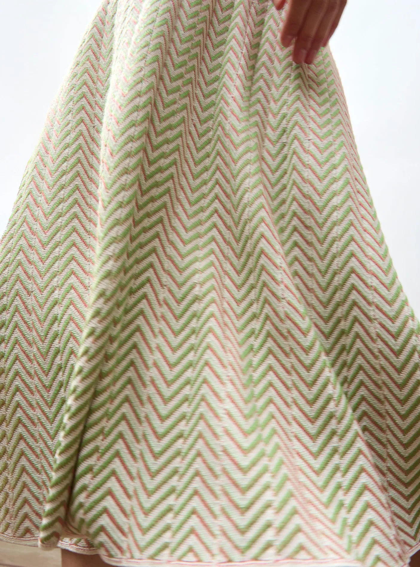 jupe réversible maille chevron