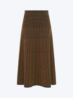 jupe réversible maille chevron