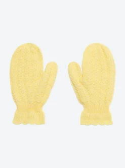 moufles en maille torsadée