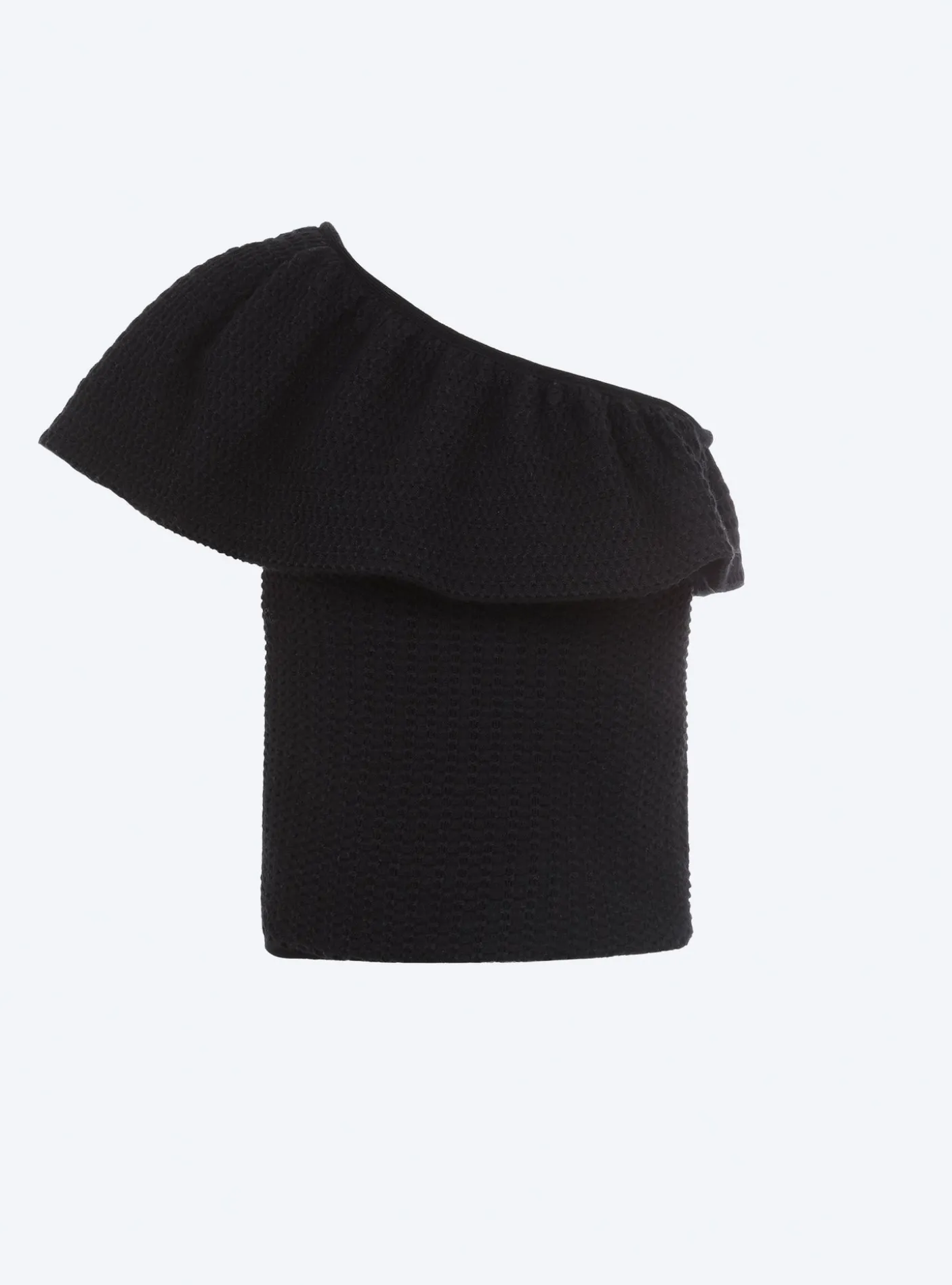 one shoulder en maille smockée