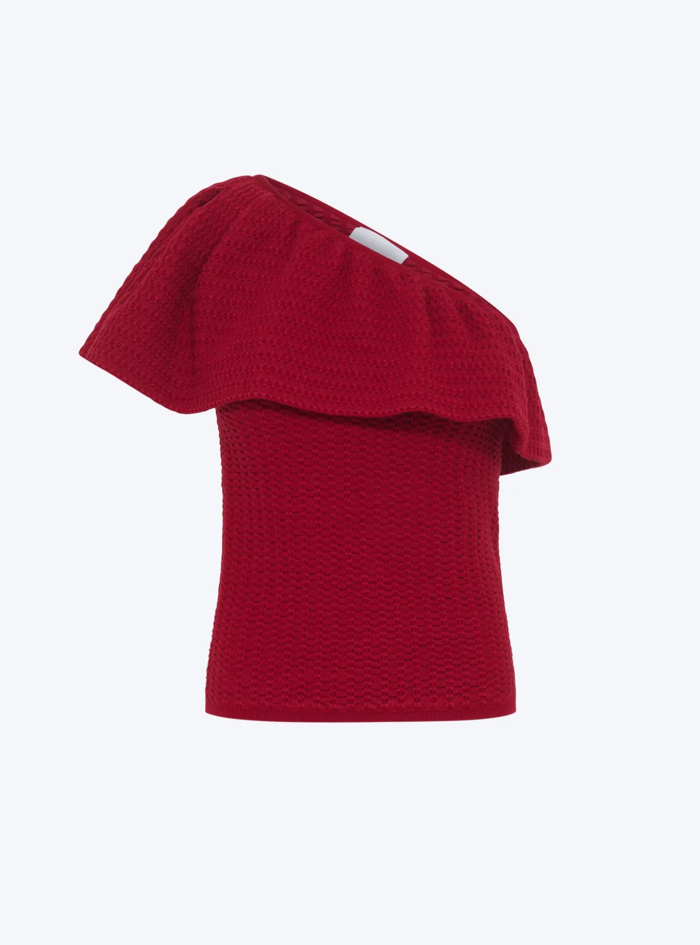 one shoulder en maille smockée