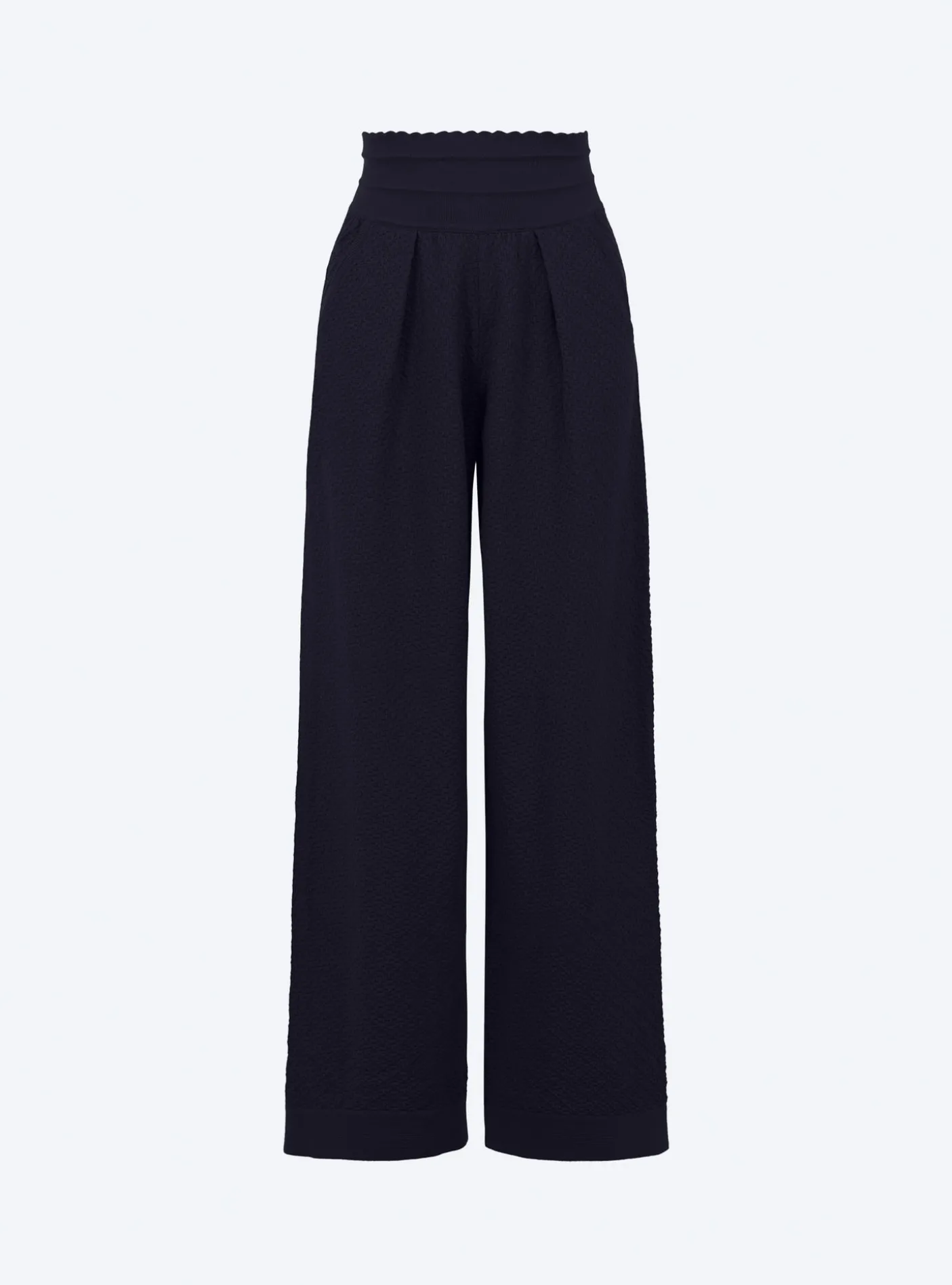pantalon couture en maille damier