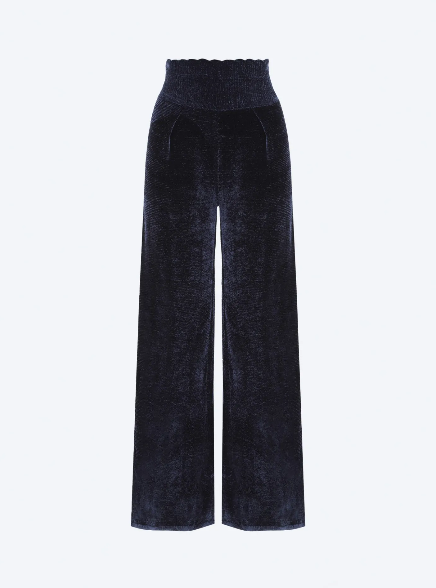 pantalon en maille velours