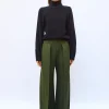 pantalon taille haute maille couture