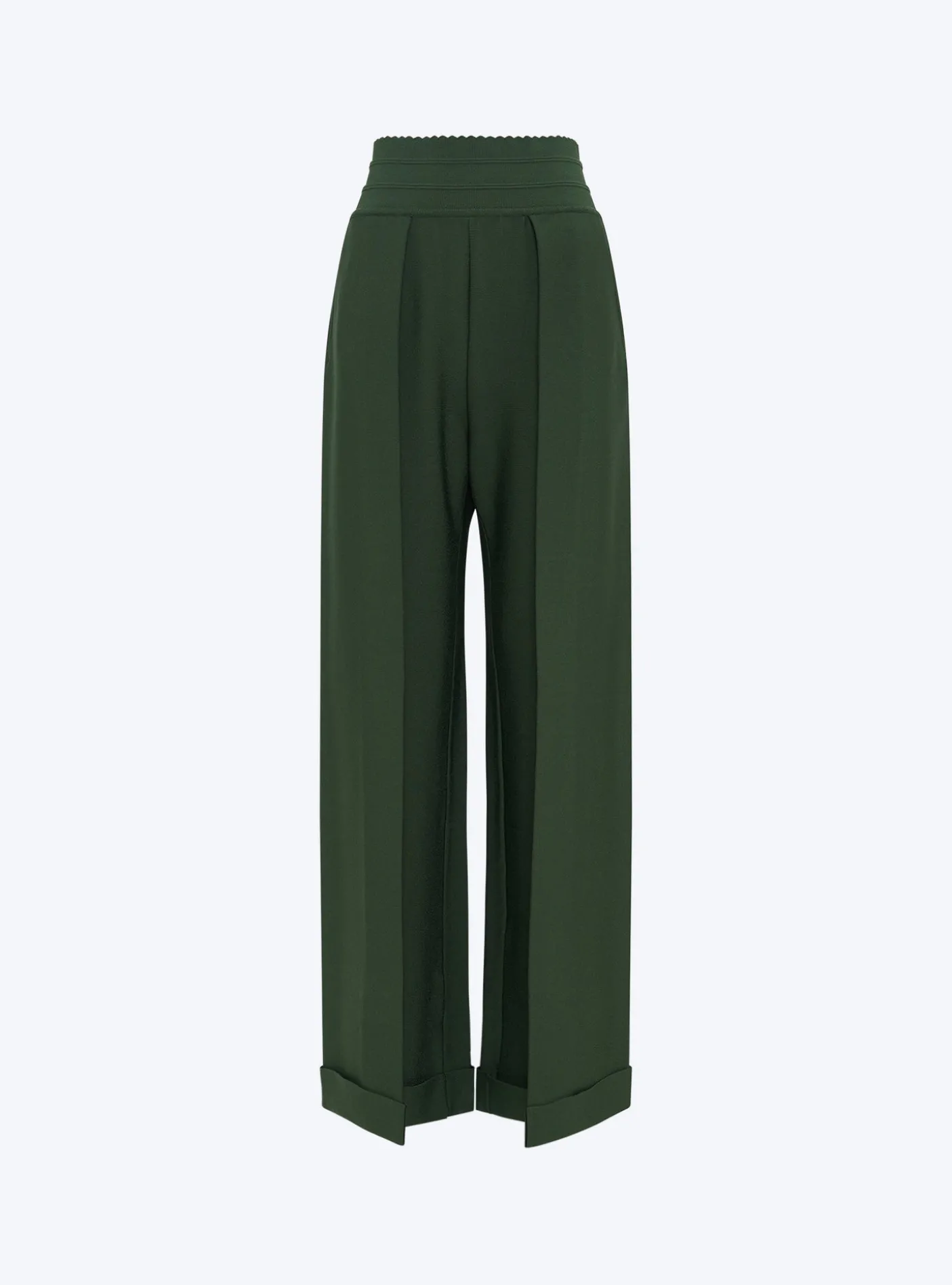 pantalon taille haute maille couture