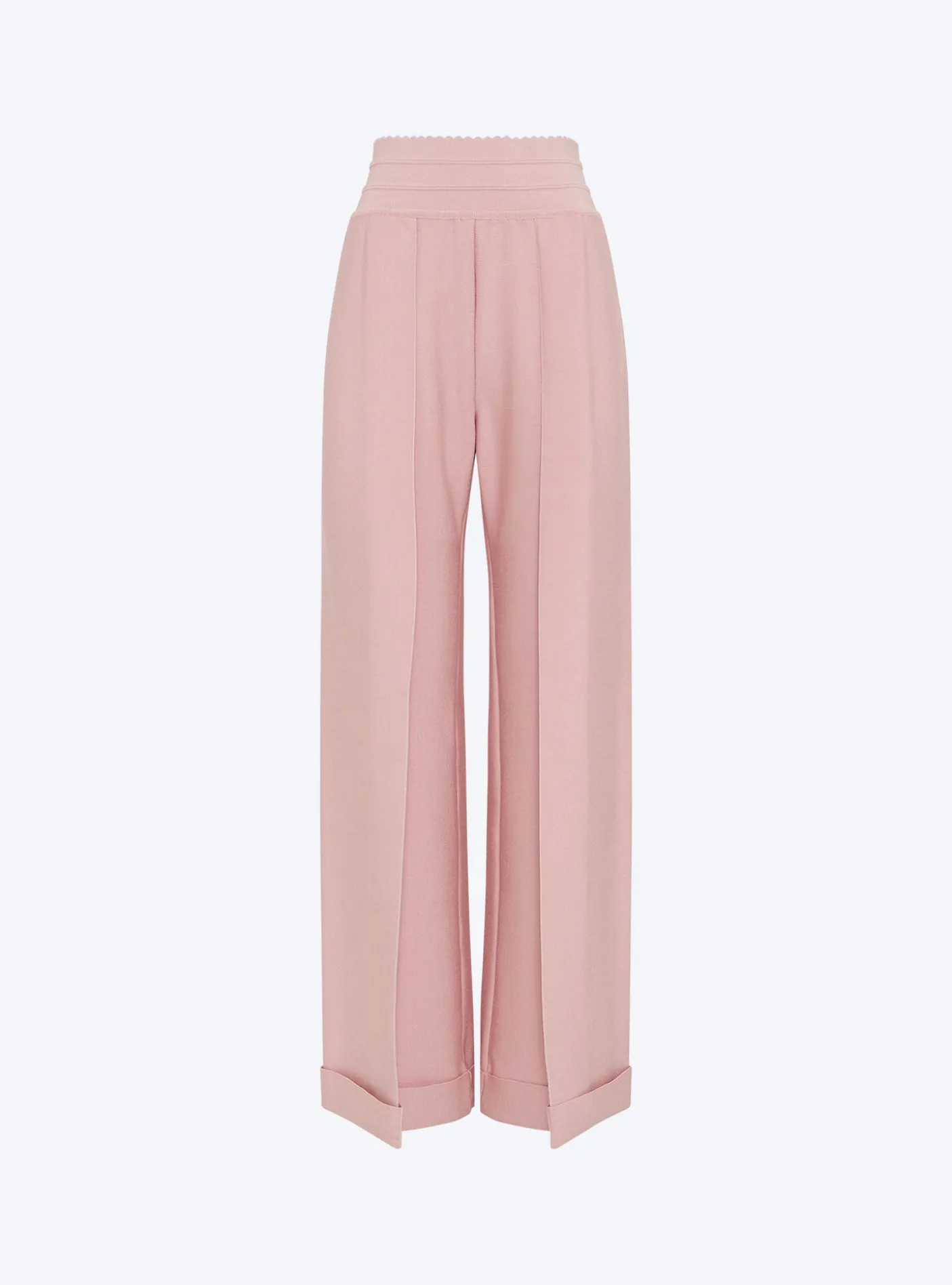 pantalon taille haute maille couture