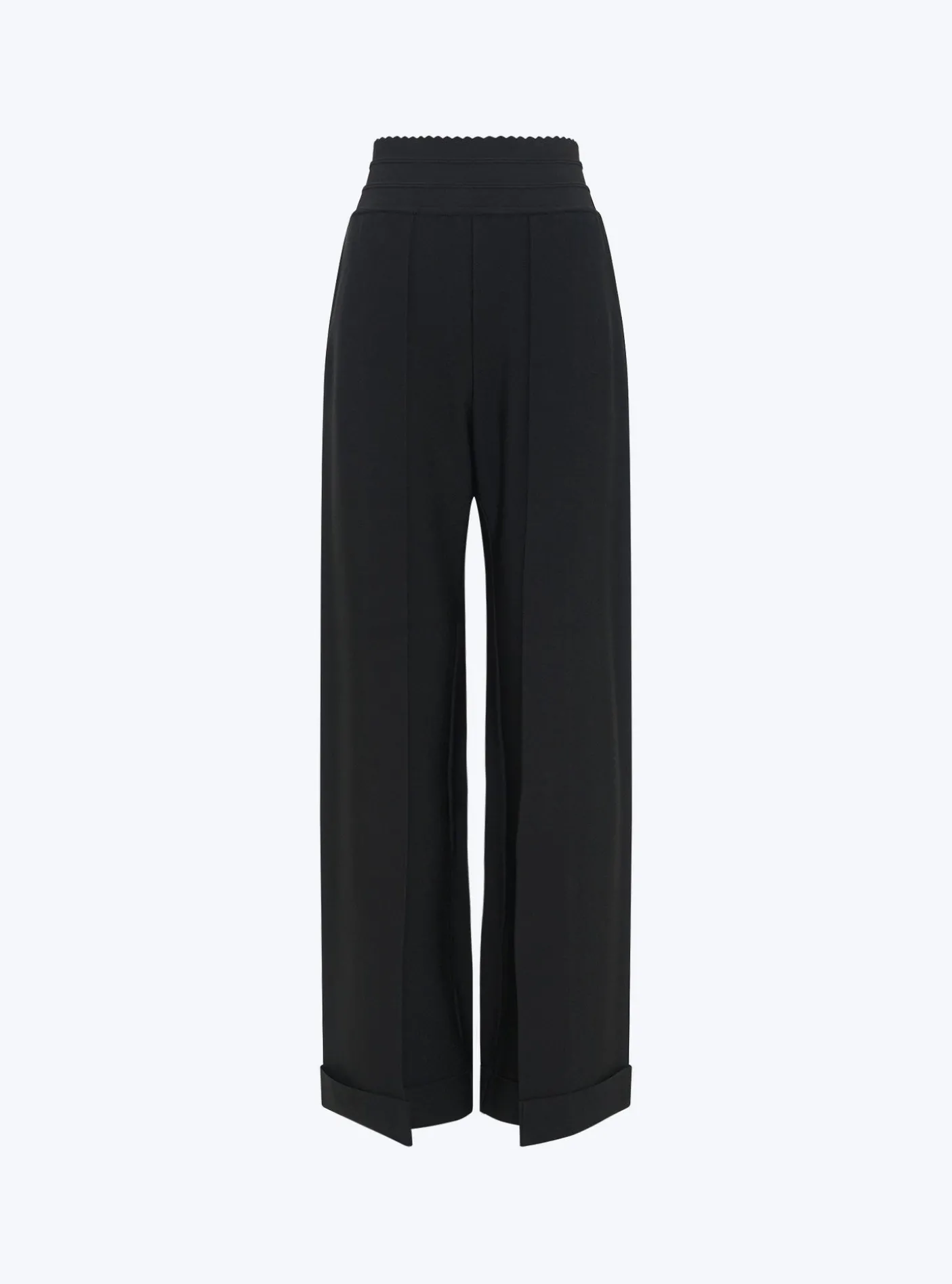 pantalon taille haute maille couture