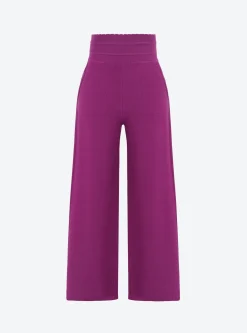 pantalon taille haute maille jersey