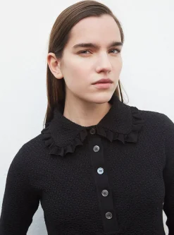 polo couture en maille damier